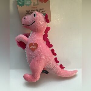 Fringe | Valentines Love Easter Pink Small Arms Big Heart T Rex  Squeaky Dog Toy